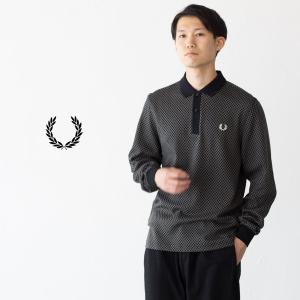 フレッドペリー マイクロ チェッカーボード ポロシャツ FRED PERRY M6592 メンズ 長袖｜cocochiya