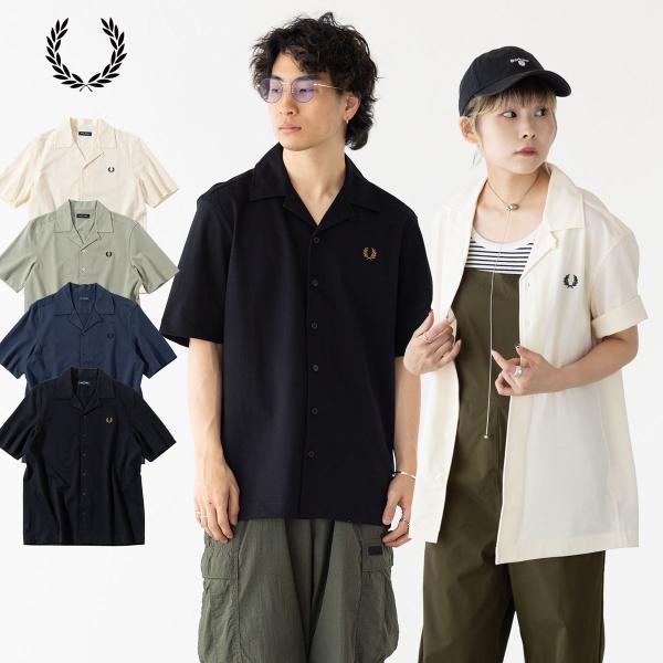 フレッドペリー FRED PERRY コンプレス メッシュ リビアカラー シャツ M1745 メンズ...