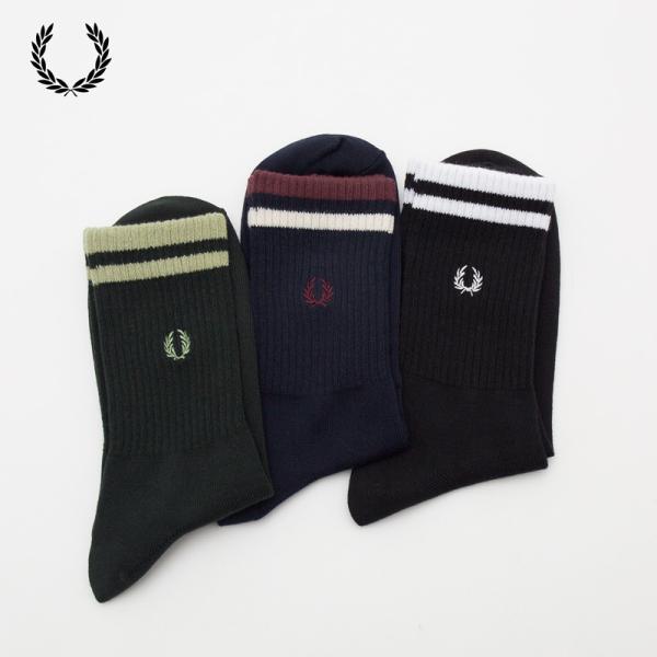 フレッドペリー ティップド ショート ソックス 一足組 FRED PERRY F19998 メンズ ...