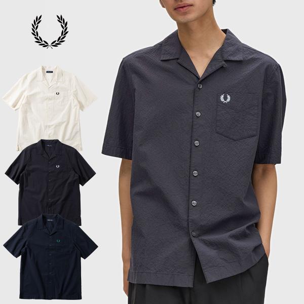 フレッドペリー シアサッカー リビアカラー シャツ FRED PERRY M2471 メンズ オープ...
