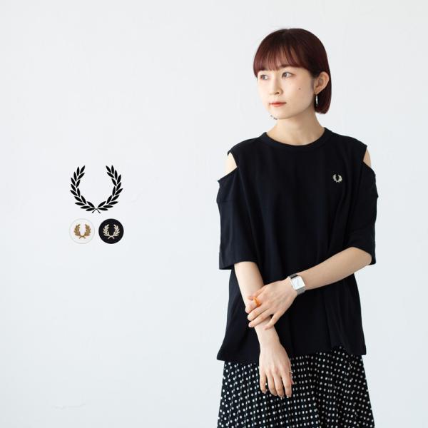 フレッドペリー FRED PERRY カット アウト Tシャツ G7148 レディース 半袖