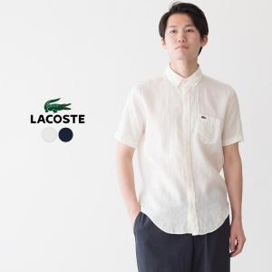 グスタフ■ラコステ LACOSTE 半袖シャツ ポロシャツ 2枚セット LACOSTE（ラコステ） リネン オープンカラーシャツ ch2339-99 半袖