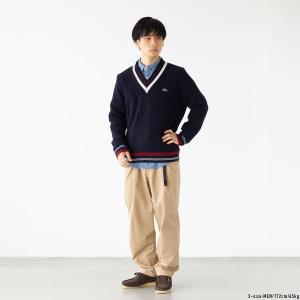 ラコステ Vネック リブニット セーター LA...の詳細画像1