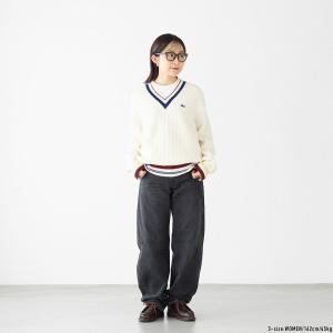 ラコステ Vネック リブニット セーター LA...の詳細画像5