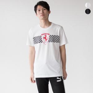 プーマ フェラーリ チェッカーフラッグ ロゴ Tシャツ 599848 クロネコゆうパケット可｜cocochiya