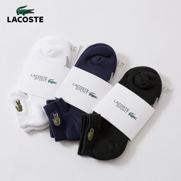 ラコステ ローカットコットン ソックス 一足組 LACOSTE RA4188-10 メンズ レディー...