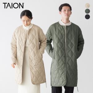 TAION（タイオン） パイピングフード ロングダウンコート TAION CITY