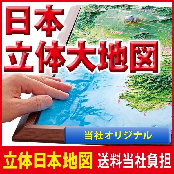 当社オリジナル 精選 日本立体大地図 日本地図＋全国10名所セット 送料無料)地図 模型 立体地図 ...