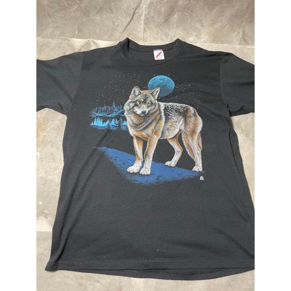 80'S ヴィンテージ TEE Animal wolf JERZEES USA タグ、コピーライトあ...