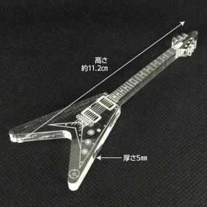 アクリル製 ミニチュアギター フライングVタイ...の詳細画像1