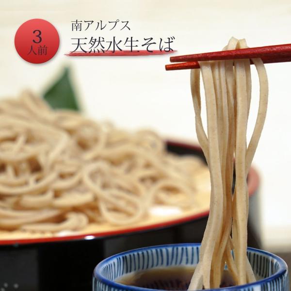 信州そば 信州蕎麦 生そば 信州 木曽屋 蕎麦 3人前 つゆ付き セット 送料無料