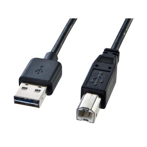 【お取り寄せ】サンワサプライ USBケーブルA-B 1m ブラック KU-R1 ＵＳＢケーブル 配線