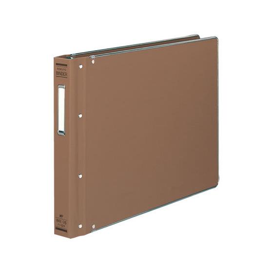 コクヨ バインダーMP(布貼り) B4ヨコ 26穴 茶 ハ-129 帳簿用バインダー 伝票ファイル ...