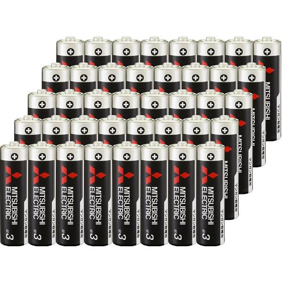 三菱 マンガン乾電池 単3形 40本 R6PUD 4S マンガン乾電池 単３ マンガン電池 充電池 ...