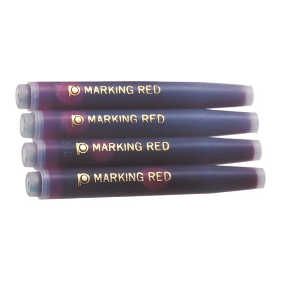 プラチナ ソフトペン 専用スペアーインク 赤 4本入 SPM200 替インク 水性ペン