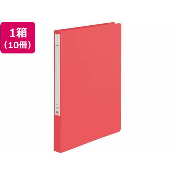 リヒトラブ パンチレスファイルHEAVYDUTY A4タテ 背幅25mm 赤 10冊 Ａ４ Ｚ式レバ...