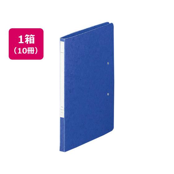 リヒトラブ パンチレスファイルZ式A4(A3・2ツ折)とじ厚12mm藍 10冊 Ｚ式レバーファイル ...