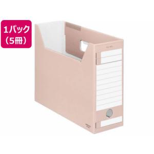 コクヨ ファイルボックス-FS〈Eタイプ〉A4ヨコ 背幅102mm ピンク 5冊 Ａ４ ボックスファイル 紙製 ボックス型ファイル｜ココデカウ