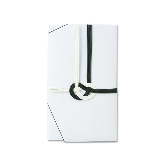 斜折金封 黒白 中袋なし 5枚入 111-5 香典袋 冠婚葬祭 式典