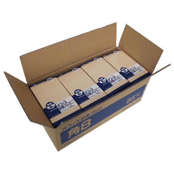 クラフト封筒 角8 85g／m2 2000枚 K85-K8 角８ ダイレクトメール用 角タイプ封筒 ...