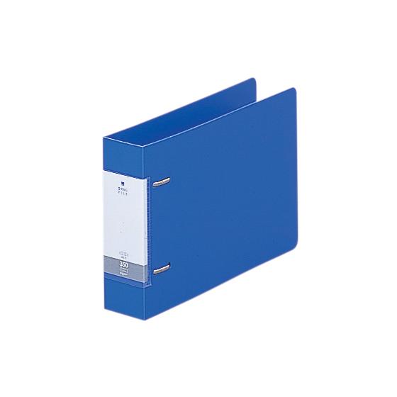リヒトラブ D型リングファイル A5ヨコ 背幅46mm 青 G2234-8 Ｄ型２穴リングファイル ...