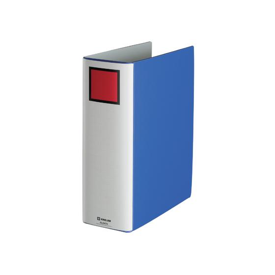 キングジム キングファイルエコロジードッチ A4タテ とじ厚80mm 青 パイプファイル 2つ穴ファ...