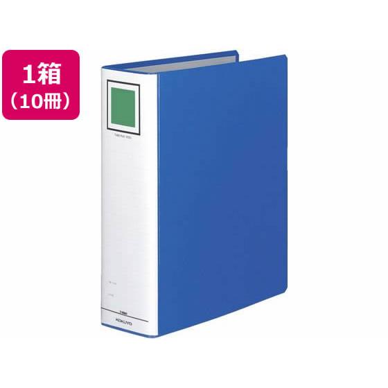 コクヨ チューブファイル(エコ)片開き A4タテ とじ厚80mm青 10冊 Ａ４ 片開きパイプファイ...