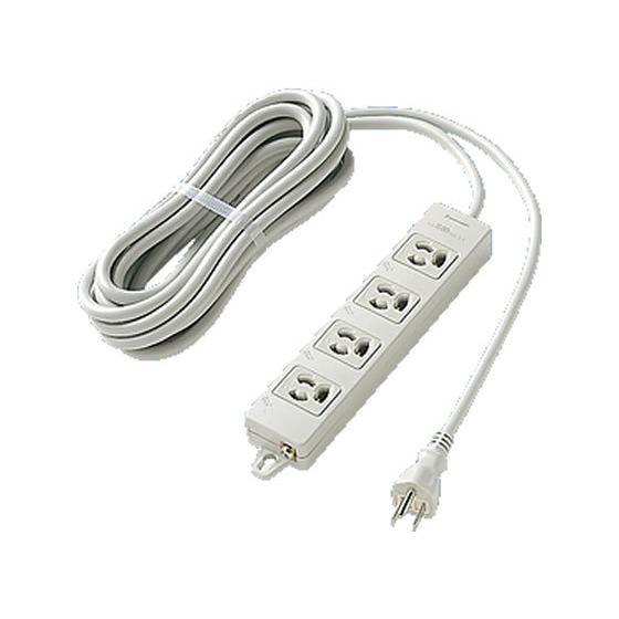 パナソニック OAタップ 3P4個口 グレー 5m WCH2454H コード付き電源タップ３ピン 電...