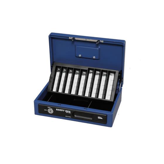 アイリスオーヤマ 手提げ金庫A5スリム ブルー SBX-A5S 手提金庫 現金管理