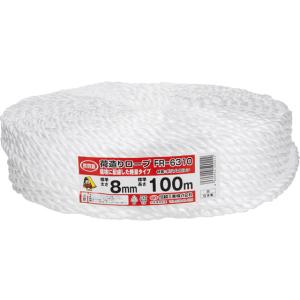 信越工業/荷造りロープ 白 8mm×100m/FR-6310