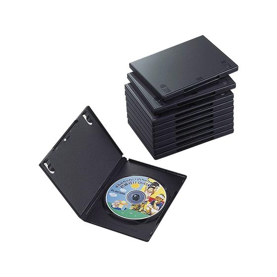 エレコム DVDトールケース 10枚パック・ブラック CCD-DVD03BK
