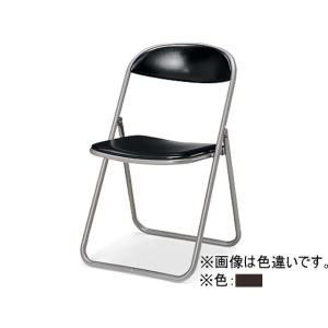 コクヨ 折りたたみイス 肘なしチェアー ビニールシート セピア CF-1SN