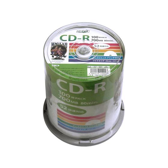 HIDISC CD-R 700MB 52倍速 100枚 スピンドル HDCR80GP100 データ用...