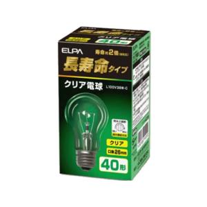 朝日電器/長寿命 クリア電球 40W形/L100V38W-C