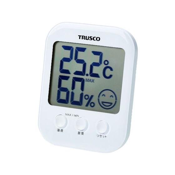 【お取り寄せ】TRUSCO 熱中症・インフルエンザ危険度お知らせ付デジタル温湿度計 TDTM-001...