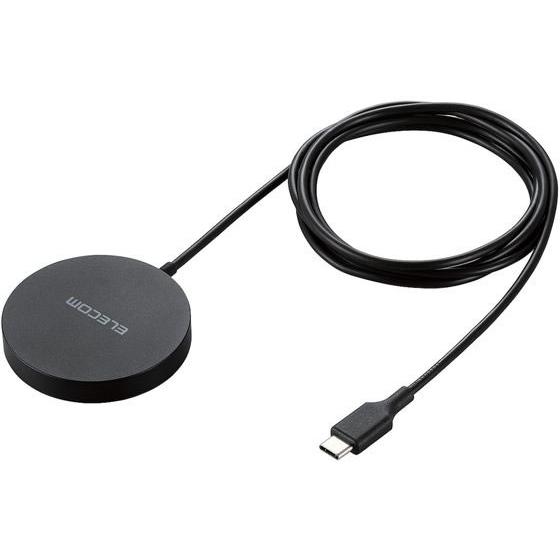 【お取り寄せ】エレコム ワイヤレス充電器 マグネットQi2 W-MA04BK ワイヤレス充電器 バッ...
