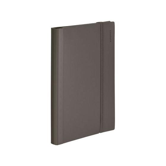 キングジム 二つ折り クリアーファイル コンパック A4 10ポケット 黒 固定式クリヤーファイル