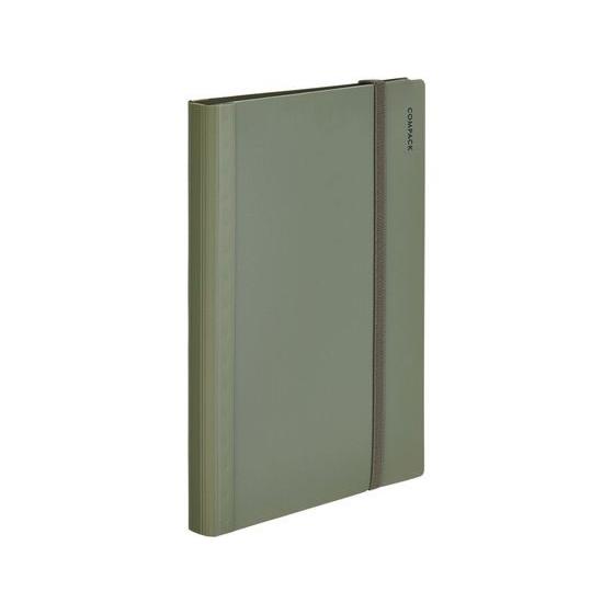 キングジム 二つ折り クリアーファイル コンパック A4 10ポケット 緑 固定式クリヤーファイル