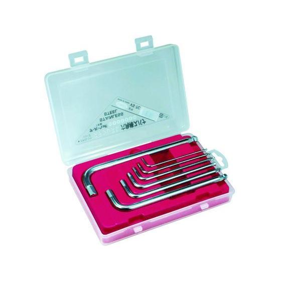 【お取り寄せ】エイト 六角棒スパナ ステンレス製 テーパーヘッド セミロング セット VS-7C 六...