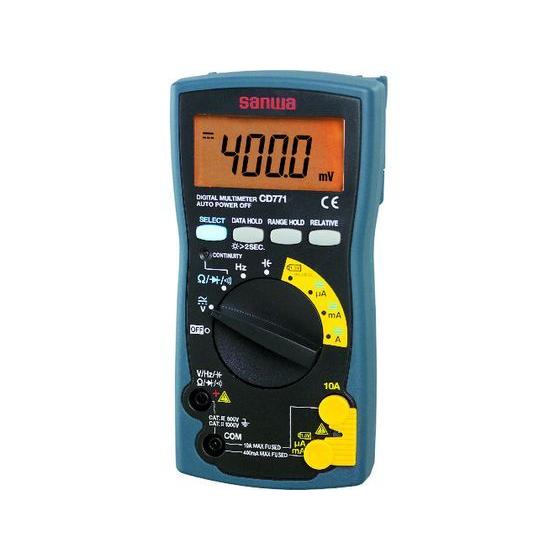 【お取り寄せ】SANWA デジタルマルチメータ バックライト搭載 CD771 デジタルマルチメーター...