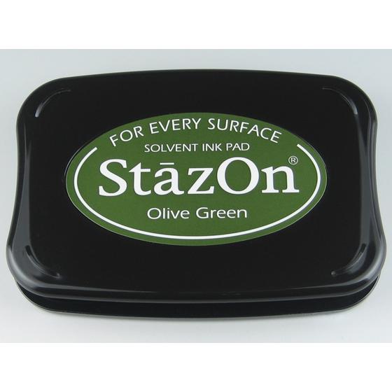 サンビー(ツキネコ) スタンプ台 ステイズオン オリーブグリーン SZ-51 塗布用スタンプ台 朱肉...