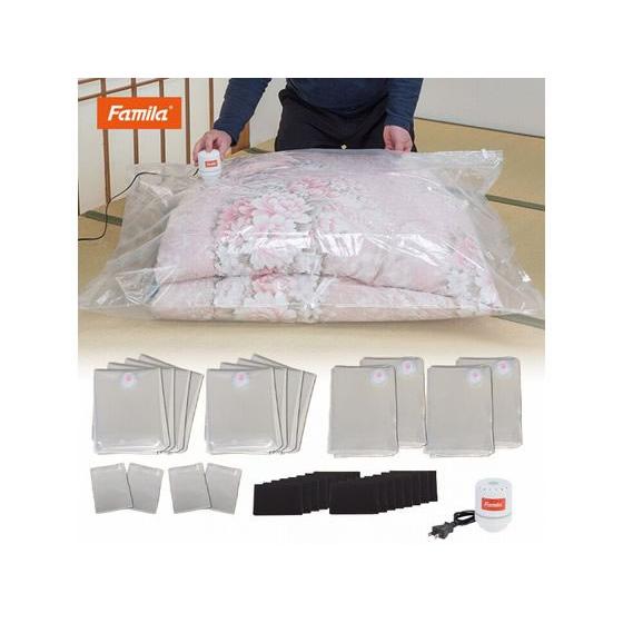 【メーカー直送】ファミリー・ライフ 掃除機のいらない布団圧縮袋 27点セット 04386【代引不可】