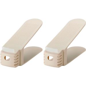 【お取り寄せ】ライクイット サッと取り出し くつホルダースリム2個組 ベージュ シューズボックス くつ シューズ 日用雑貨