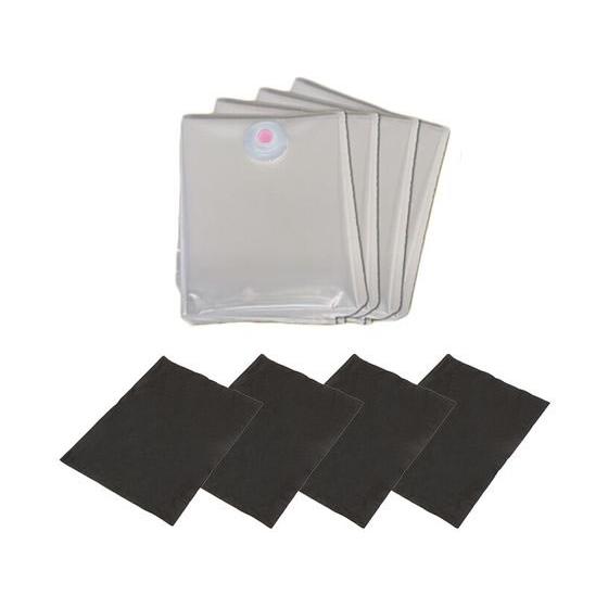 【メーカー直送】ファミリー・ライフ 布団圧縮袋 Mサイズ4枚+竹炭シート4枚セット 04388【代引...