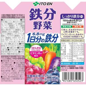伊藤園 鉄分野菜 1日分の鉄分 200mL パ...の詳細画像5