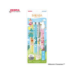 ゼブラ サラサクリップ0.5 ムーミン限定第2弾 4本セット／黒インク JJ29-MM2-4C 多色セット ゲルインクボールペン