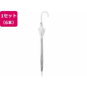 伊藤忠リーテイルリンク ワンタッチビニール傘 65cm×6本 NK-2｜ココデカウ