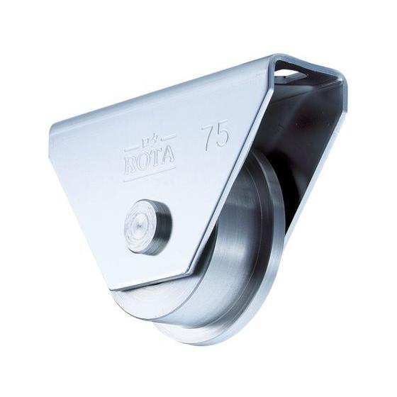 【お取り寄せ】ヨコヅナ ロタ・ステン重量戸車 75mm トロ型 WBS-0757 キャスター 戸車 ...