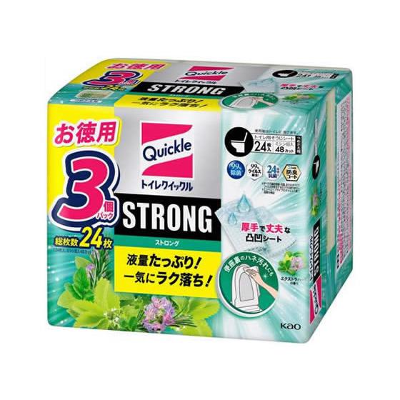 KAO トイレクイックル ストロング エクストラハーブの香り 詰替 24枚入 トイレ用 掃除用洗剤 ...