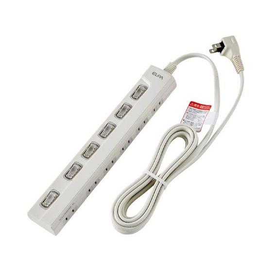 【お取り寄せ】朝日電器 LEDランプスイッチ付タップ(6個口・3m)e angle select コ...